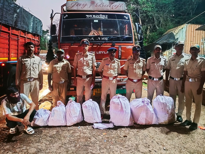 काँक्रिट मशीनमध्ये लपवून मद्य वाहतूक; अनमोड येथे कारवाई