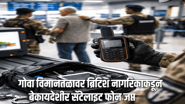 गोवा विमानतळावर ब्रिटिश नागरिकाकडून बेकायदेशीर सॅटेलाइट फोन जप्त; गुन्हा दाखल