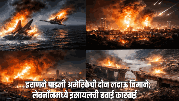 इराणने पाडली अमेरिकेची दोन लढाऊ विमाने; लेबनॉनमध्ये इस्रायलची हवाई कारवाई