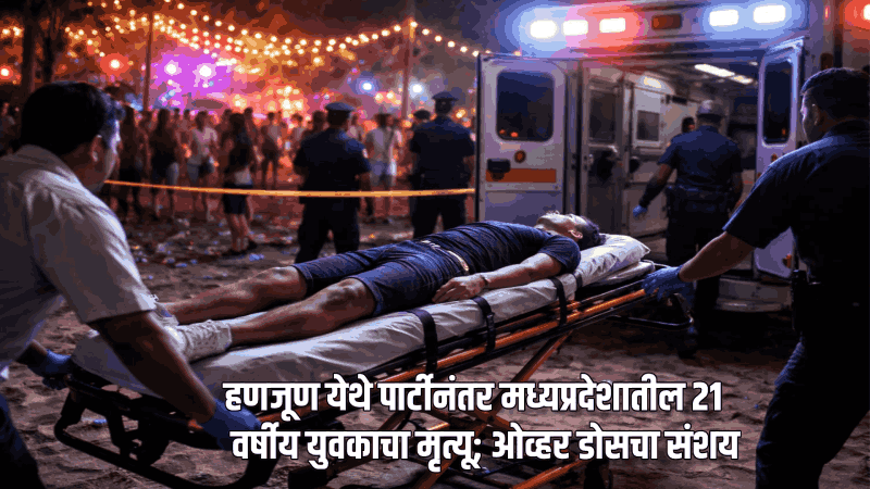हणजूण येथे पार्टीनंतर मध्यप्रदेशातील २१ वर्षीय युवकाचा मृत्यू; ‘ओव्हर डोस’चा संशय