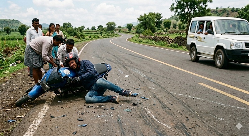 सारझोरा येथे स्वयंअपघातात युवकाचा मृत्यू