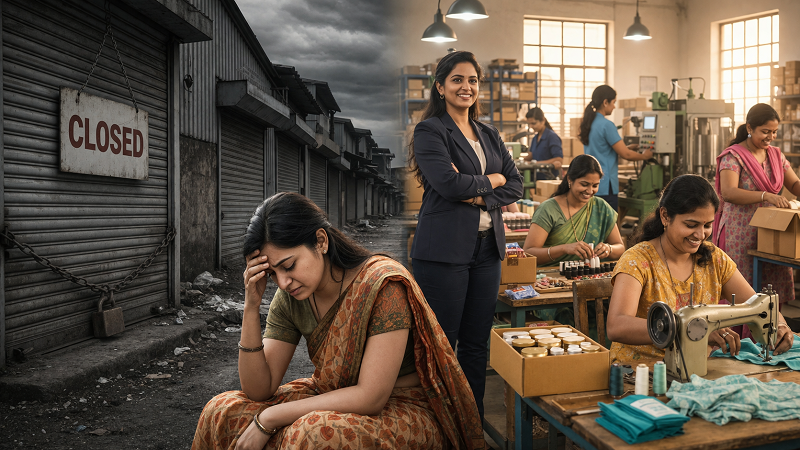 बंद पडलेल्या ‘एमएसएमई’मध्ये ५४ टक्के महिला उद्याेजक