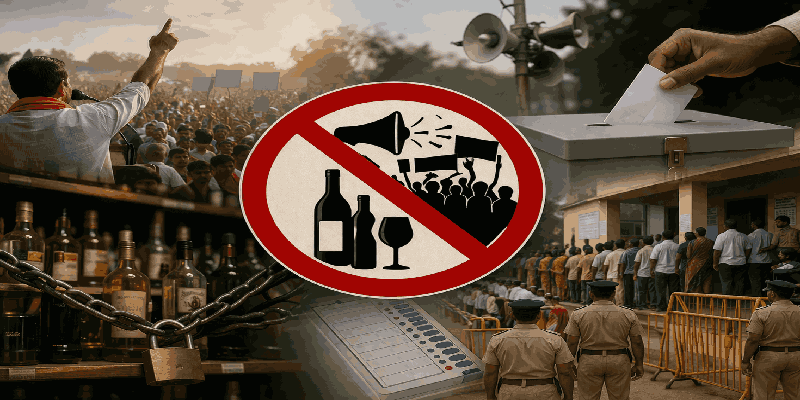 रॅली, सभांसह मद्यविक्रीवर उद्या मंगळवारी सायंकाळपासून निर्बंध