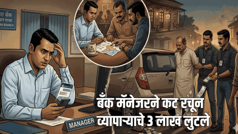 बँक मॅनेजरने कट रचून व्यापाऱ्याचे ३ लाख लुटले