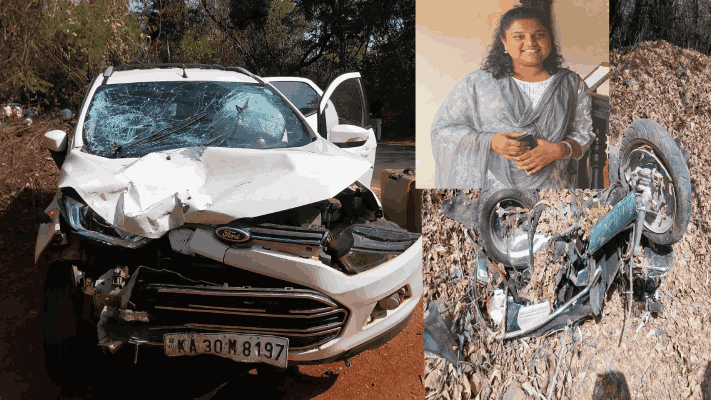 माशे येथे अपघातात श्री मल्लिकार्जुन महाविद्यालयाची अध्यापिका ठार