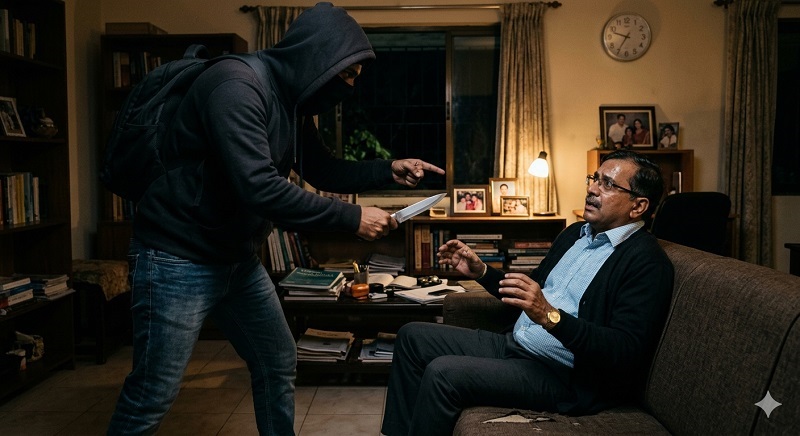 बाणावलीत घरात घुसून चाकू दाखवून डॉक्टरला लुटले