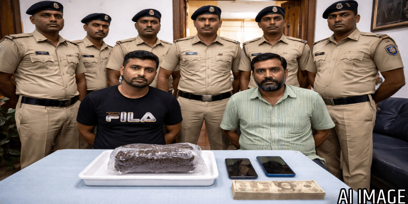 गुन्हा शाखेची कांदोळीत छापेमारी; २ लाखांचे चरस जप्त, दोघा गुजरातींना अटक