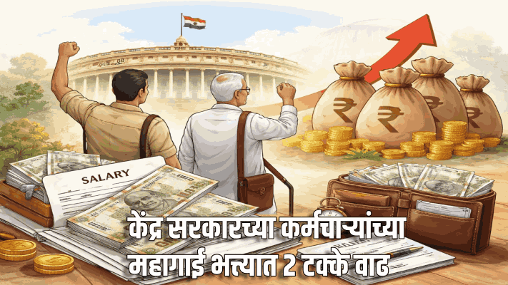 केंद्र सरकारच्या कर्मचाऱ्यांच्या महागाई भत्त्यात २ टक्के वाढ; पेन्शनधारकांनाही दिलासा