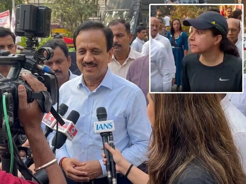 भररस्त्यात मंत्री गिरीश महाजन यांना महिलेने म्हटले ‘गेट आऊट’