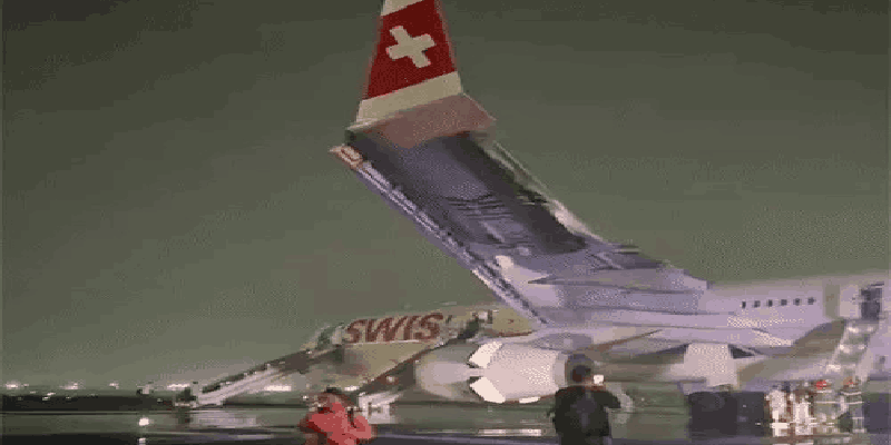 उड्डाणावेळी स्विस एअरच्या विमानाला आग; २२८ प्रवाशांची सुखरूप सुटका, ६ जखमी