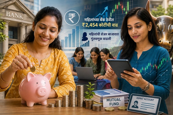 महिलांच्या बँक ठेवीत वर्षभरात २ हजार कोटींची वाढ