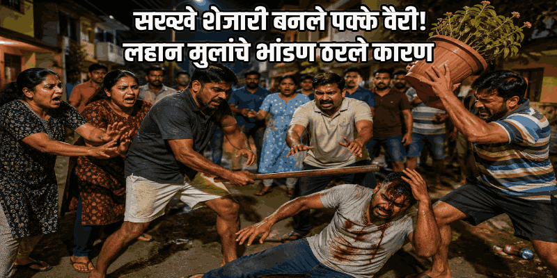 म्हापसा येथील एकतानगरमध्ये मुलांच्या वादातून शेजाऱ्यांत राडा