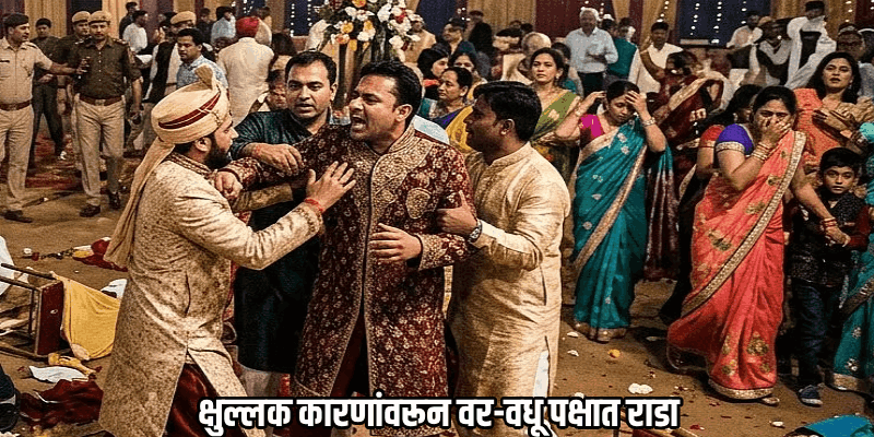 वसईत लग्नाचा मांडव बनला रणांगण; वधू-वर पक्षांत हाणामारी