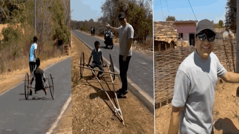 गावातील मुलांच्या भन्नाट ‘जुगाड कार’ने सचिन तेंडुलकर प्रभावीत