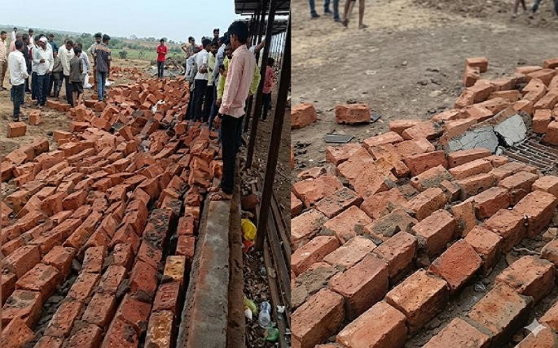 वादळी वारा, पावसामुळे भिंत कोसळून सहा भाविकांचा मृत्यू