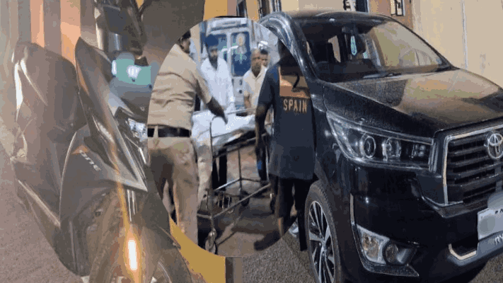 गिरी, म्हापसा येथे  इनोव्हा कार-दुचाकीचा भीषण अपघात; दुचाकी चालकाचा उपचारादरम्यान मृत्यू