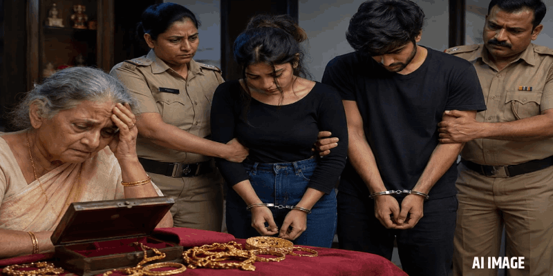 प्रियकराच्या ड्रग्जच्या व्यसनासाठी नातीनेच चोरले आजीचे दागिने