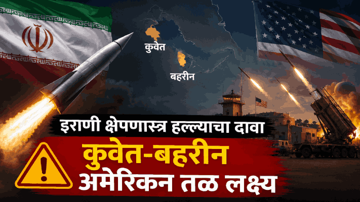इराण-अमेरिका संघर्ष तीव्र; कुवेत-बहरीनवर इराणी क्षेपणास्त्र हल्ल्याचा दावा